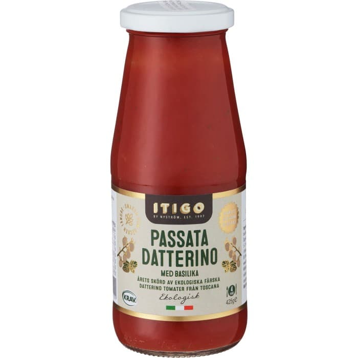 Itigo Passata Datterino Basilika Passerade Tomater 425g