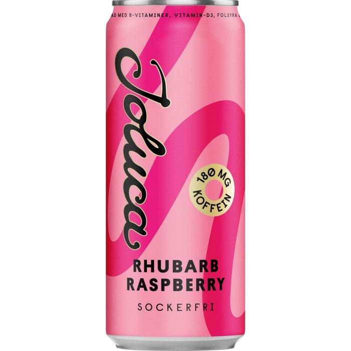 Joluca Rhubarb & Raspberry Sockerfri 33cl – från Joluca – 20 kr – hos Delitea