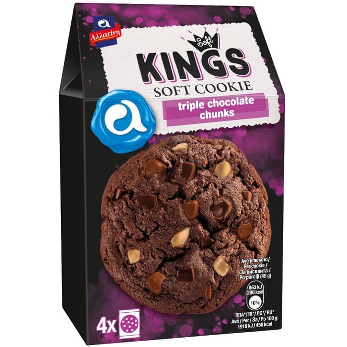 Kings Soft Cookies Triple Chocolate 160g