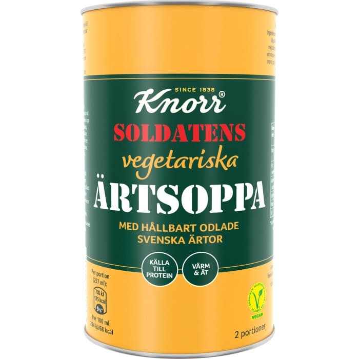Knorr Soldatens Vegetariska Ärtsoppa 530g från Knorr – köp hos Delitea