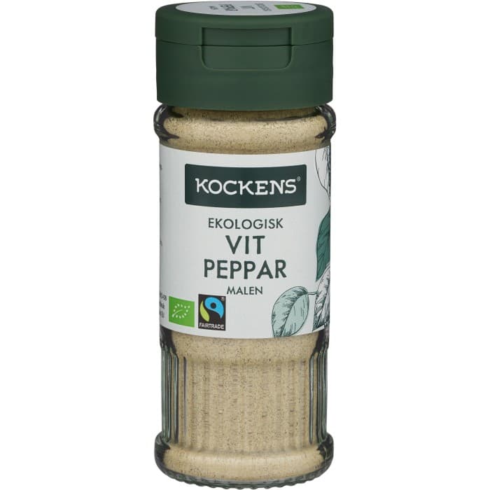 KOCKENS Vitpeppar Malen Eko 42g – från Kockens – 42 kr – hos Delitea