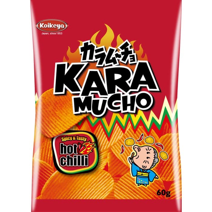Koikeya Karamucho Chips Hot Chilli Ridge Cut 60g från Koikeya – köp hos Delitea