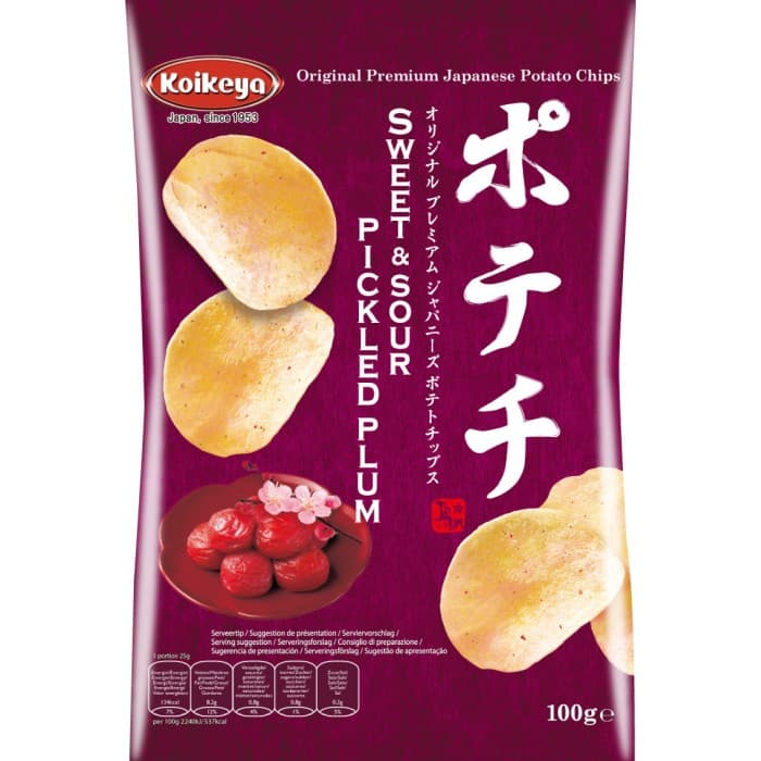 Koikeya Potechi Sweet & Sour Pickled Plum Chips 100g från Koikeya – köp hos Delitea
