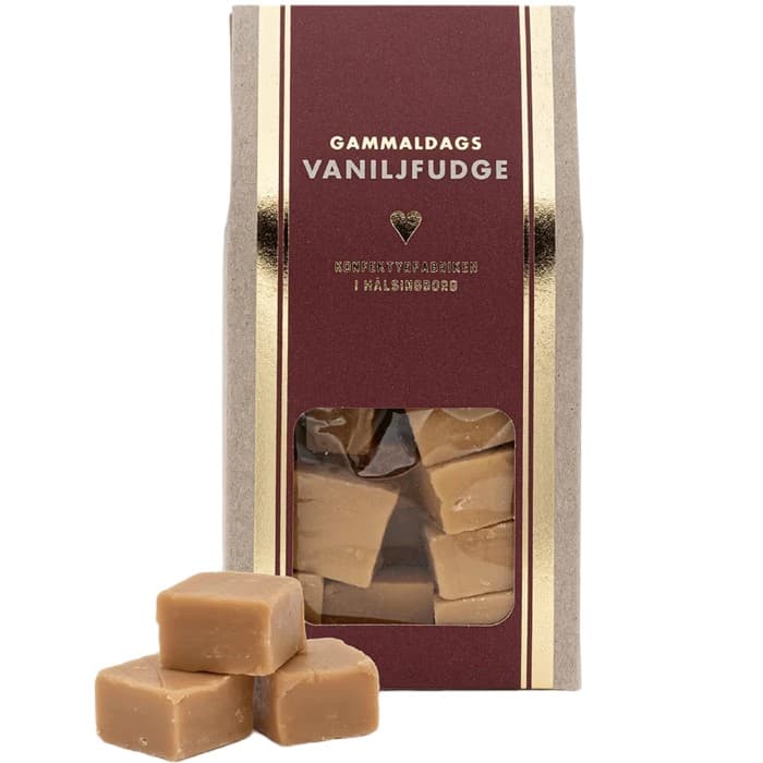Konfektyrfabriken i Hälsingborg Gammaldags Vaniljfudge 175g – från Konfektyrfabriken i Hälsingborg – 52 kr – hos Delitea