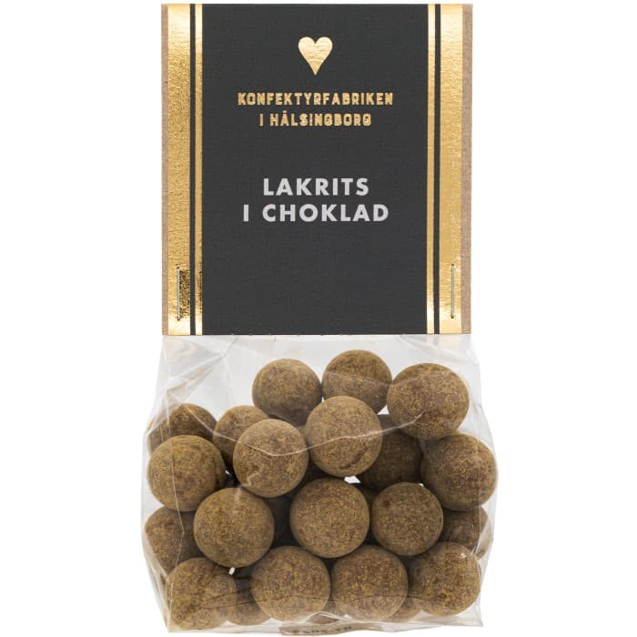 Konfektyrfabriken i Hälsingborg Lakrits i Choklad 150g