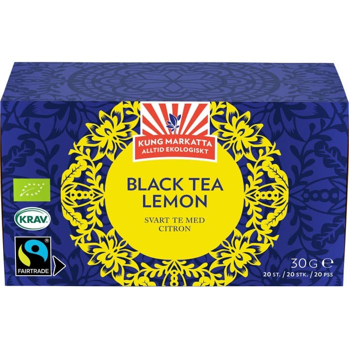 Kung Markatta Svart Te Lemon 20-pack