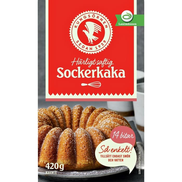 Kungsörnen Kakmix Sockerkaka 420g