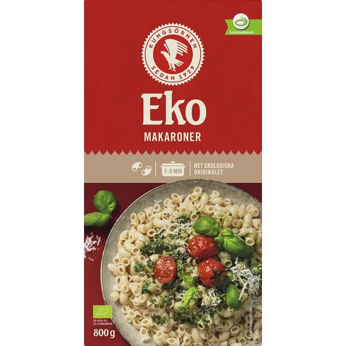 Kungsörnen Makaroner EKO 800g från Kungsörnen – köp hos Delitea