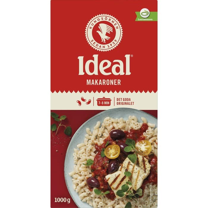 Kungsörnen Pasta Idealmakaroner 1kg från Lantmännen – köp hos Delitea