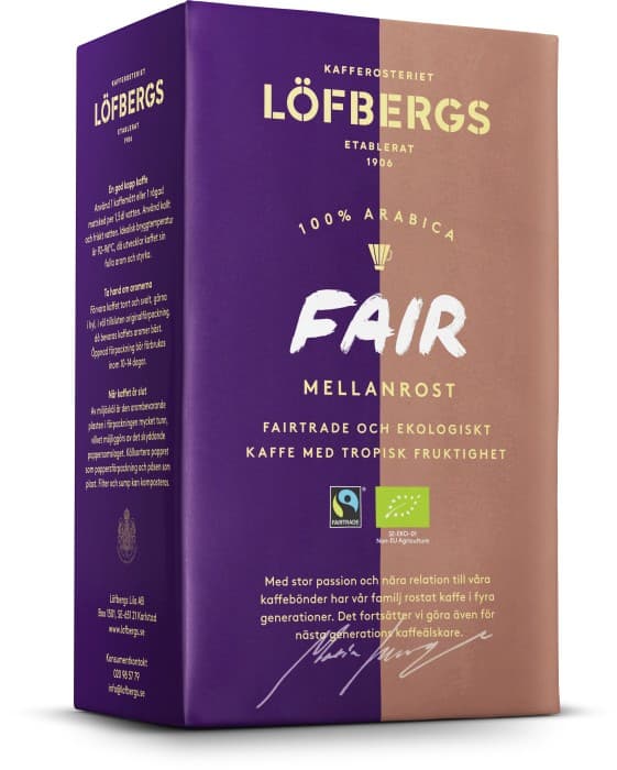 Löfbergs Kaffe FAIR Mellanrost 450g – från Löfbergs – 75 kr – hos Delitea