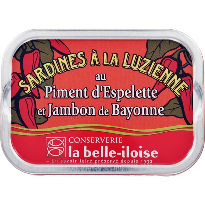 La Belle-Iloise Sardiner Luzienne Bayonne & Espelette Peppar 155g från La Belle-Iloise – köp hos Delitea
