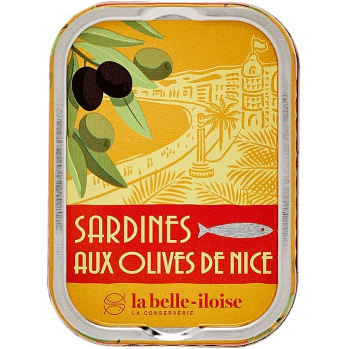 La Belle-Iloise Sardiner med Hela Oliver & Olivolja från Nice 115g från La Belle-Iloise – köp hos Delitea