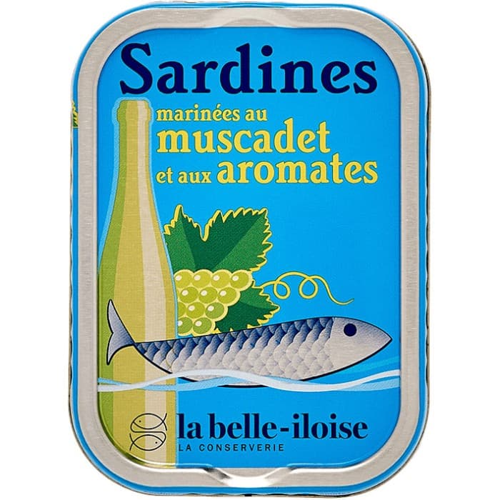 La Belle-Iloise Sardiner Muscadet Vin & Örtmarinad 115g från La Belle-Iloise – köp hos Delitea