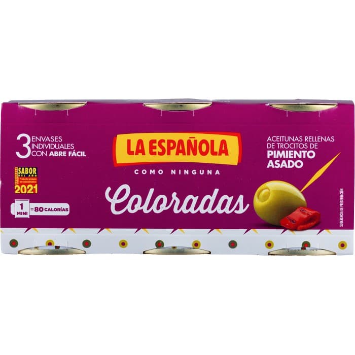 La Española Manzanillaoliver med Rostad Paprika 3-pack – från La Española – 65 kr – hos Delitea