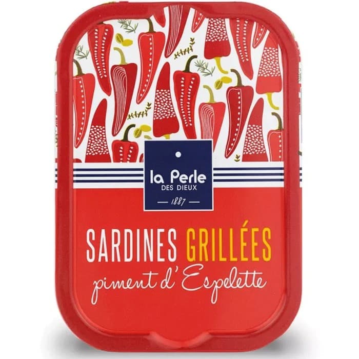 La Perle des Dieux Sardiner med Espelette-Chili 115g – från La Perle des Dieux – 84 kr – hos Delitea