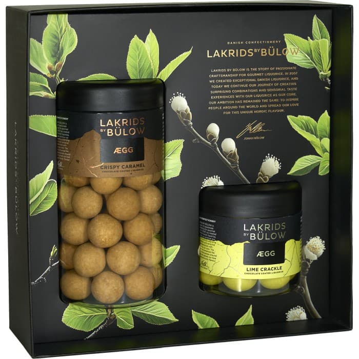 Lakrids by Bülow Black Box Crispy Caramel & Lime Crackle Easter 2026 385g – från Lakrids by Bülow – 303 kr – hos Delitea
