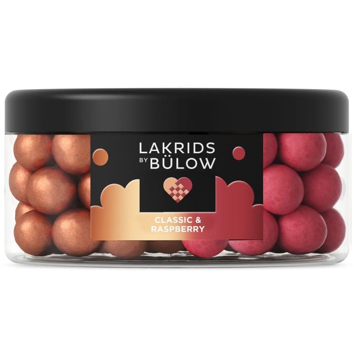 Lakrids by Bülow Mixed Classic Caramel & Crispy Raspberry Large 550g från Lakrids by Bülow – köp hos Delitea
