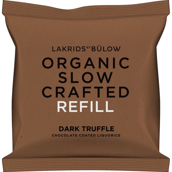 Lakrids by Bülow Organic Slow Crafted Dark Truffle Refill 265g från Lakrids by Bülow – köp hos Delitea
