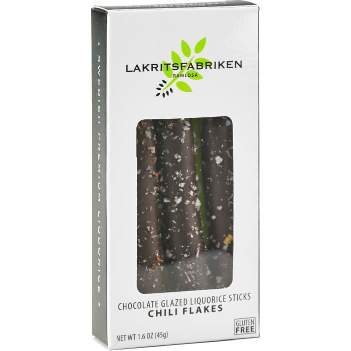 Lakritsfabriken Liquorice Sticks Dark Chocolate & Chili 45g från Lakritsfabriken i Ramlösa – köp hos Delitea