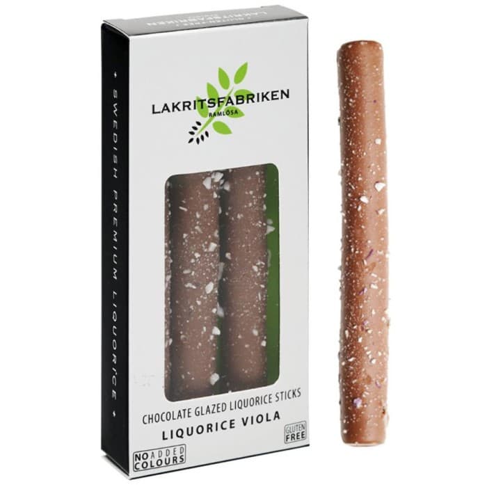 Lakritsfabriken Liquorice Viola Sticks Milk Chocolate & Viola 45g från Lakritsfabriken i Ramlösa – köp hos Delitea
