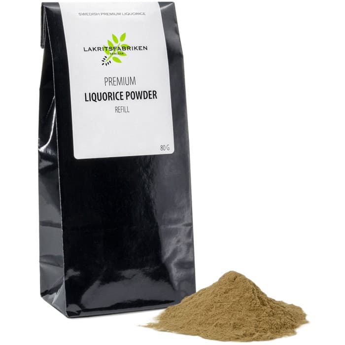Lakritsfabriken Premium Liquorice Powder Refill 80g från Lakritsfabriken i Ramlösa – köp hos Delitea