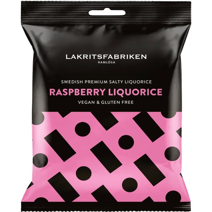 Lakritsfabriken Premium White Salty Raspberry Liquorice 100g – från Lakritsfabriken i Ramlösa – 29 kr – hos Delitea