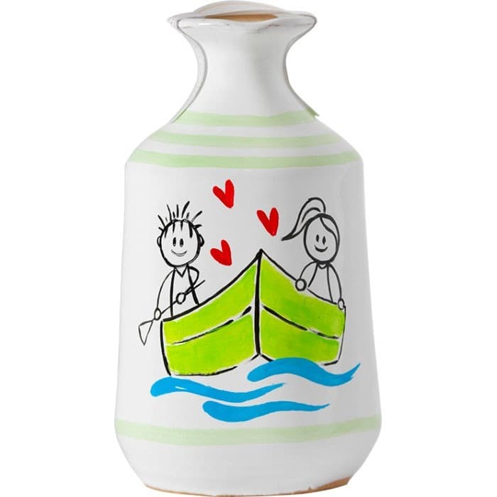 Lamantea Extra Virgin Olivolja Handmålad Keramikflaska Båt 250ml – från Lamantea – 379 kr – hos Delitea
