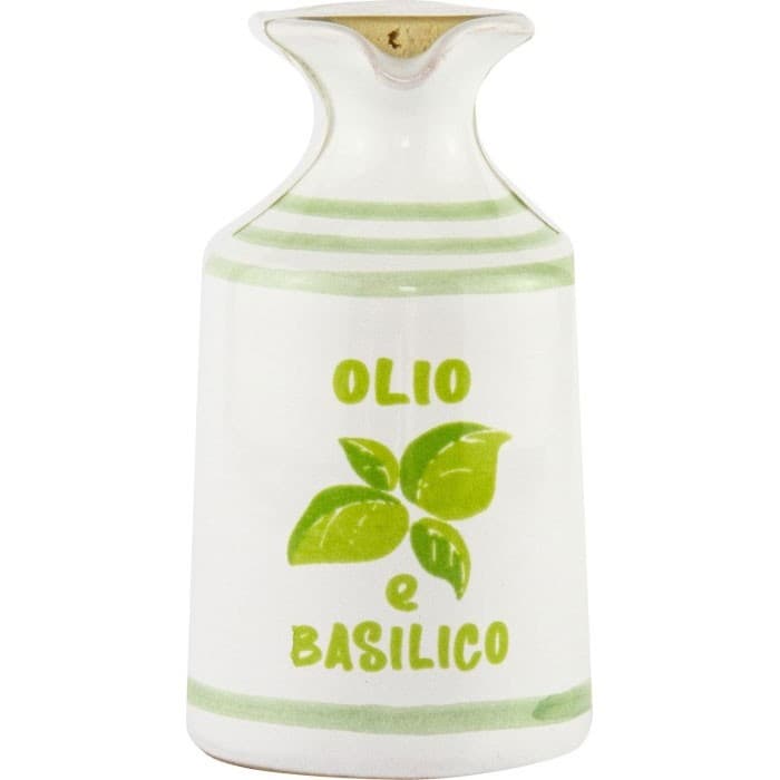 Lamantea Olivolja Handmålad Keramikflaska med smak av Basilika 250ml