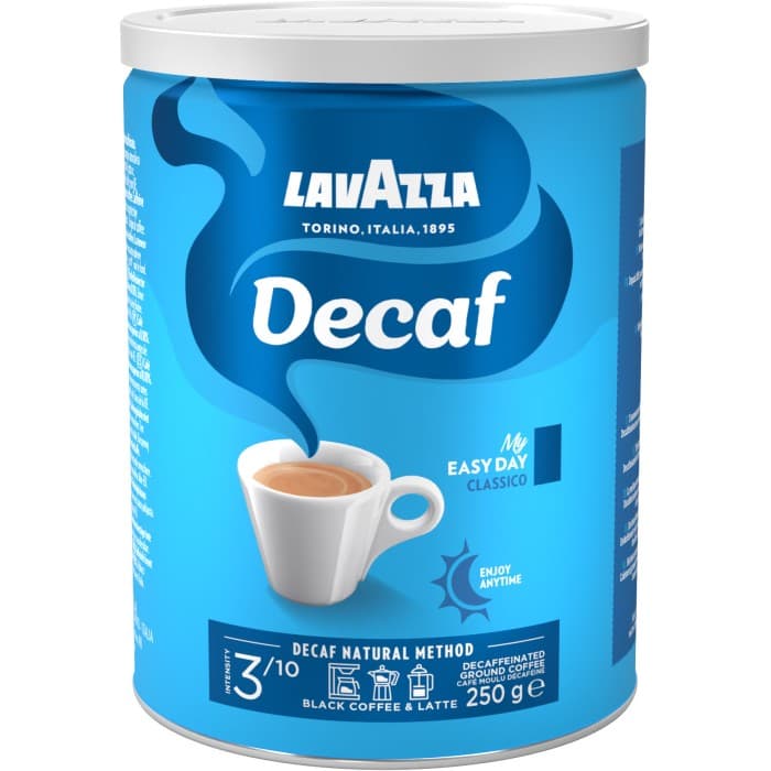 Lavazza Caffè Decaffeinato Finmalet Kaffe Burk 250g från Lavazza - köp hos Delitea