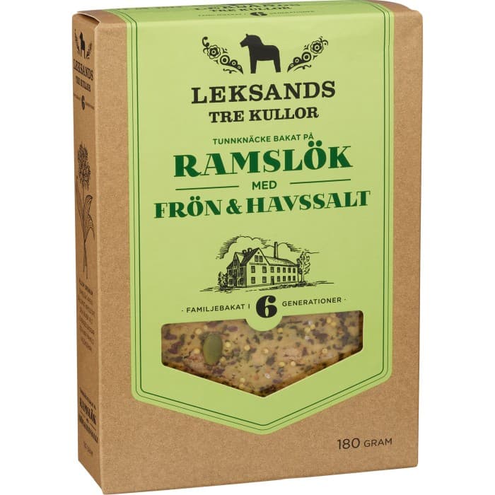 Leksands Tre Kullor Tunnknäcke Ramslök & Frön 180g