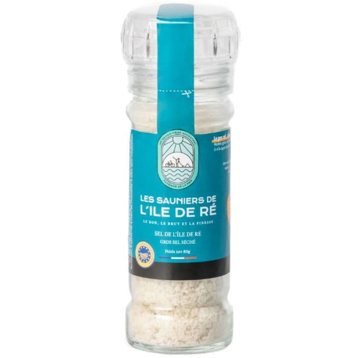 Les Sauniers de l’Île de Ré Havssalt Fleur de Sel i Saltkvarn 80g
