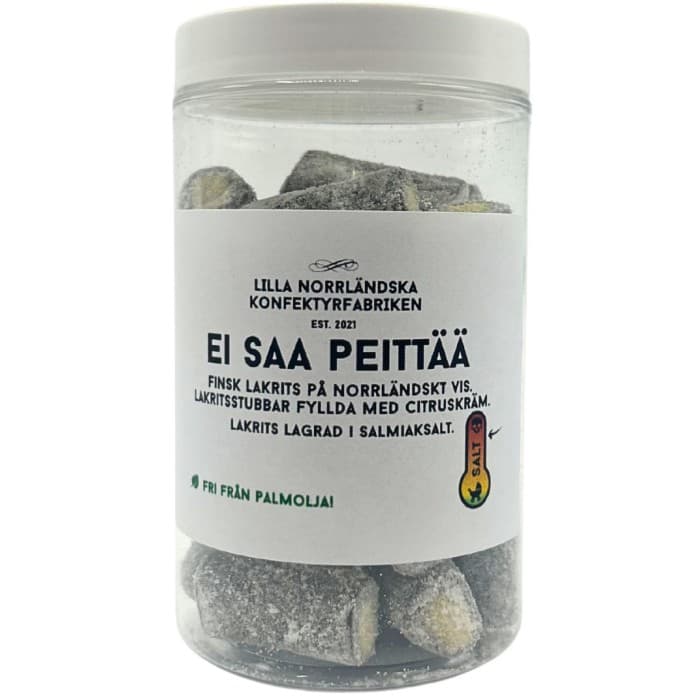 Lilla Norrländska Konfektyrfabriken Ei Saa Peittää 250g – från Lilla Norrländska Konfektyrfabriken – 110 kr – hos Delitea