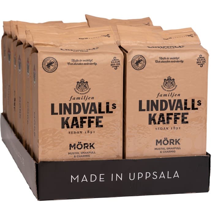 Lindvalls Kaffe Mörkrost 12x450g