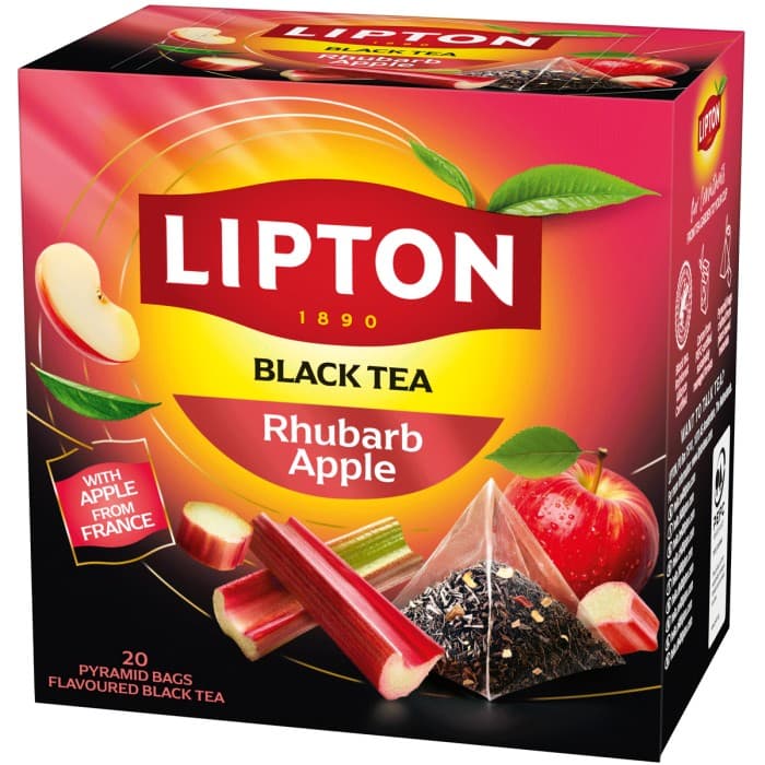Lipton Svart Pyramidte Rabarber & Äpple 20-pack – från Lipton – 28 kr – hos Delitea