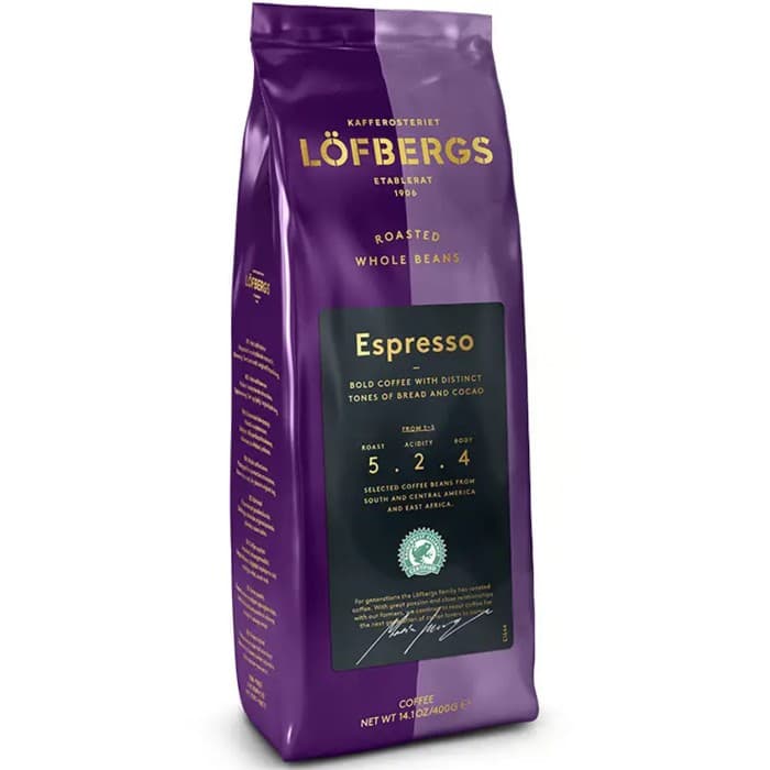 Löfbergs Espresso Kaffebönor 400g från Löfbergs - köp hos Delitea