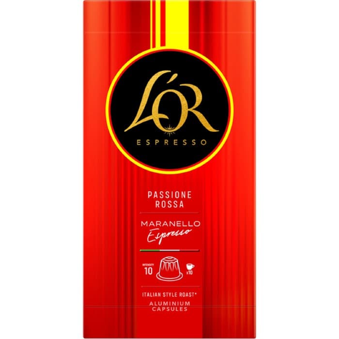 L’OR Kaffekapsel Maranello Espresso Passione Rossa 10st