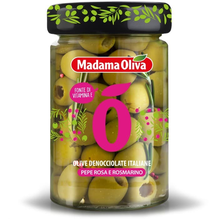 Madama Oliva Oliver Urkärnade med Rosepeppar & Rosmarin 300g