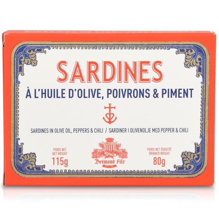 Maison Brémond Sardiner med Olivolja, Paprika & Chili 115g från Maison Brémond 1830 – köp hos Delitea