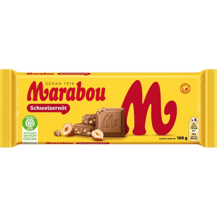 Marabou Schweizernöt 160g – från Marabou – 39 kr – hos Delitea