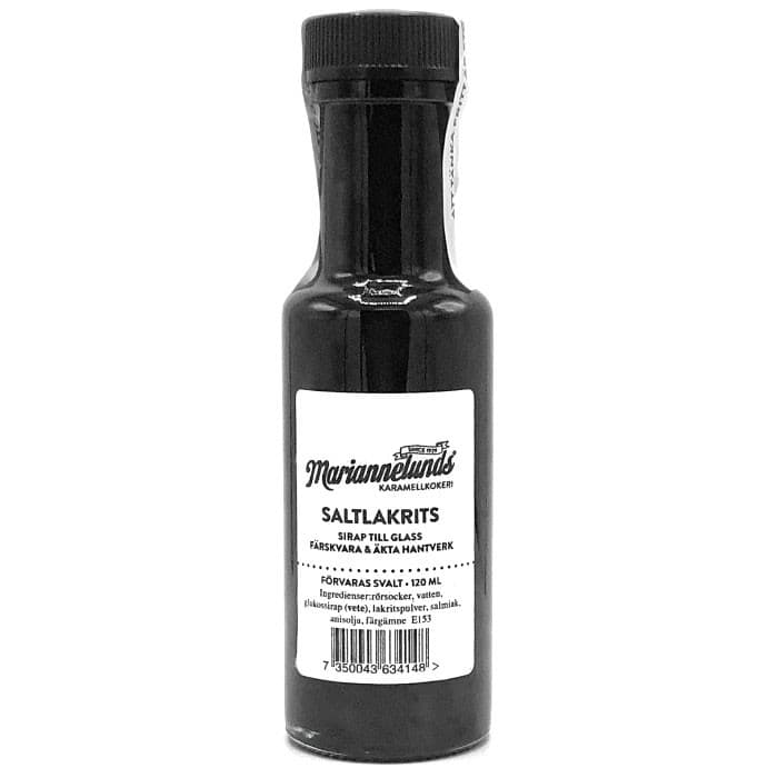 Mariannelunds Karamellkokeri Sirap Saltlakrits 120ml