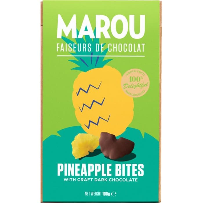 Marou Chokladdoppad Ananas Mörk Choklad Single Origin 100g – från Marou – 159 kr – hos Delitea