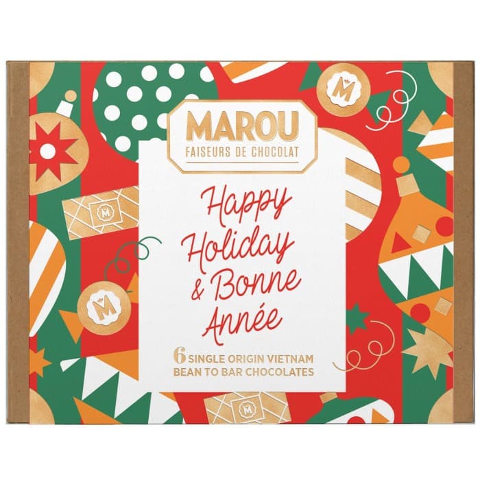 Marou Juligt Presentpaket Mörk Choklad Single Origin 6x24g – från Marou – 359 kr – hos Delitea