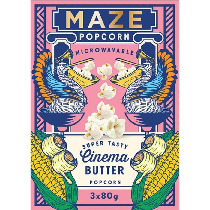 Maze Popcorn Cinema Butter 3x80g – från Maze – 40 kr – hos Delitea