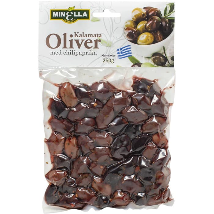 Minella Oliver Kalamata med Chilipaprika 250g – från Minella – 49 kr – hos Delitea