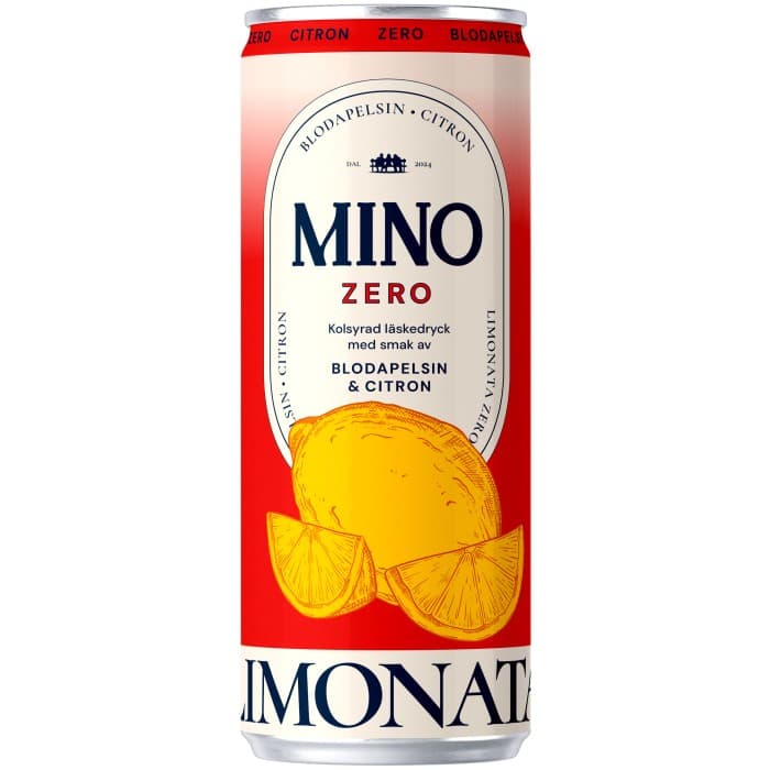 MINO Blodapelsin Citron Zero Burk 33cl – från MINO – 12 kr – hos Delitea
