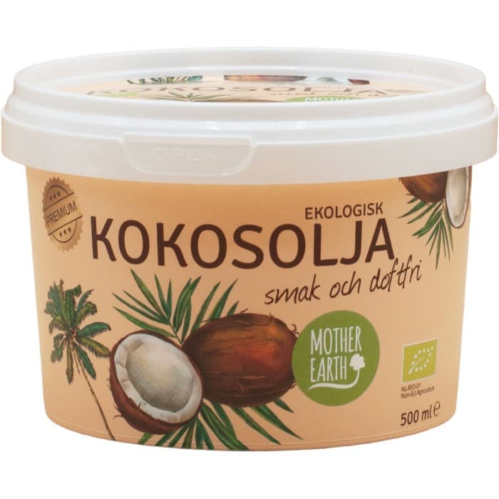 Mother Earth Kokosolja Smak & Doftfri EKO 500ml – från Mother Earth – 65 kr – hos Delitea