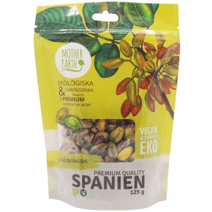 Mother Earth Pistagenötter Premium EKO 125g från Mother Earth – köp hos Delitea