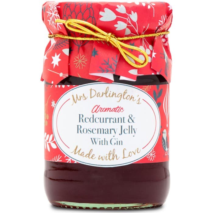 Mrs Darlington Röda Vinbärs- & Rosmaringelé med Gin 212g från Mrs Darlington"s 69 5030563001713 {custom_label_0#0}{condition#new} – köp hos Delitea