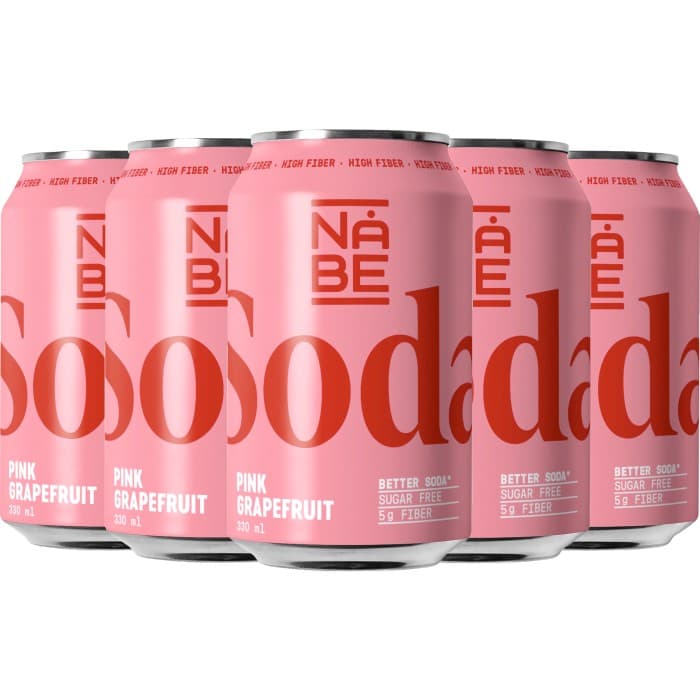 NÅBE Soda Pink Grapefruit Burk 6x33cl – från NÅBE Soda – 125 kr – hos Delitea