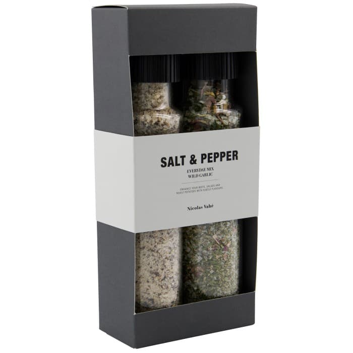 Nicolas Vahé Giftbox Salt & Pepper - Everyday Mix & Wild Garlic – från Nicolas Vahé – 279 kr – hos Delitea